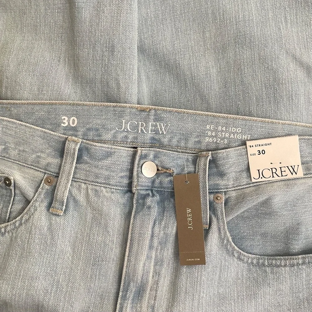 NWT!! J. CREW Mid-Rise Straight Jeans Montauk Wash Denim Classic Preppy‎ Size 30